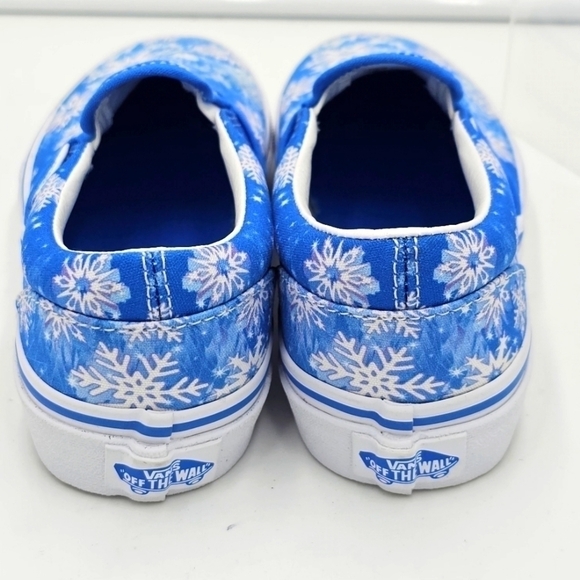 🆕Van's Big Kids 'Snowflakes - Winter Wonderland Blue' Classic Slip-On LTD ED - Picture 6 of 8